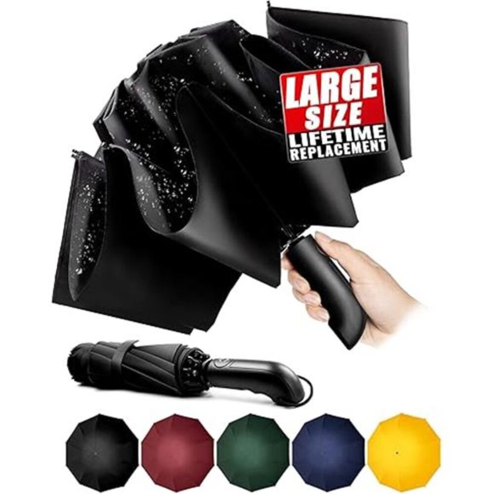 Travel Inverted Umbrella Compact Windproof- Automatic reverse Umbrellas - Picture 7 of 7